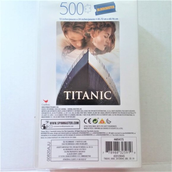 NEW Puzzle Titanic Blockbuster 500 Pc Cardinal In VHS case Movie Sealed Love - Picture 2 of 4